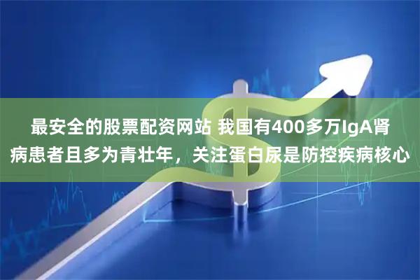 最安全的股票配资网站 我国有400多万IgA肾病患者且多为青壮年，关注蛋白尿是防控疾病核心
